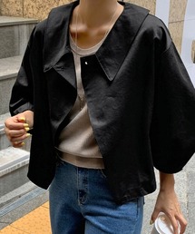 アシンメトリーフロントブシャツブラウス