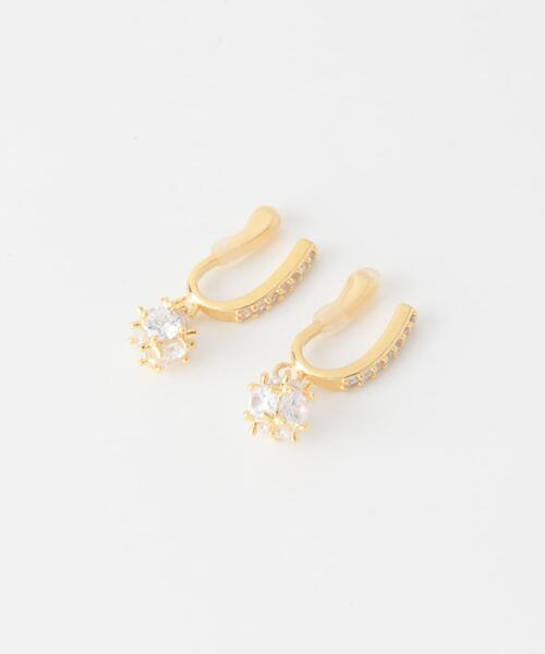 スクエアビジューオメガイヤリング（イヤリング）｜SMELLY（スメリー