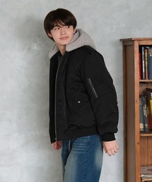 GLOBAL WORK | ファーフードMA1/AND YUA ANY/576764(MA-1)