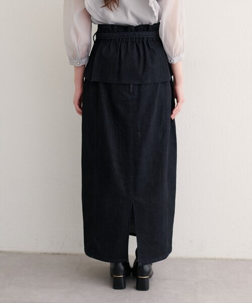 natural couture（ナチュラルクチュール）の「コルセットベルトデニムスカート（スカート・レディース・ブラック/ピンク/インディゴブルー・FREE）」の13枚目の写真