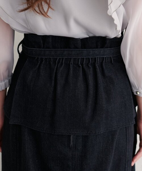 natural couture（ナチュラルクチュール）の「コルセットベルトデニムスカート（スカート・レディース・ブラック/ピンク/インディゴブルー・FREE）」の12枚目の写真