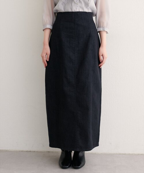 natural couture（ナチュラルクチュール）の「コルセットベルトデニムスカート（スカート・レディース・ブラック/ピンク/インディゴブルー・FREE）」の14枚目の写真