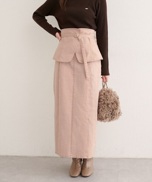 natural couture（ナチュラルクチュール）の「コルセットベルトデニムスカート（スカート・レディース・ブラック/ピンク/インディゴブルー・FREE）」の21枚目の写真