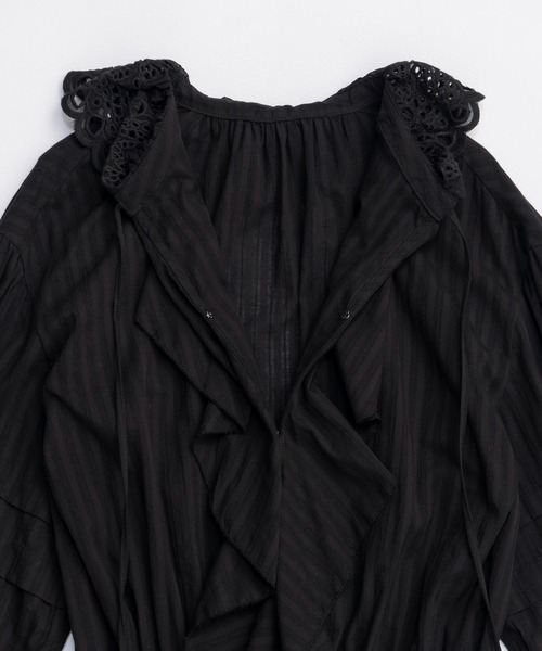 PRANK PROJECT（プランクプロジェクト）の「エンブロイダリーラッフルブラウス / Embroidered Ruffled Blouse（シャツ/ブラウス・レディース・ホワイト/ブラック・FREE）」の21枚目の写真