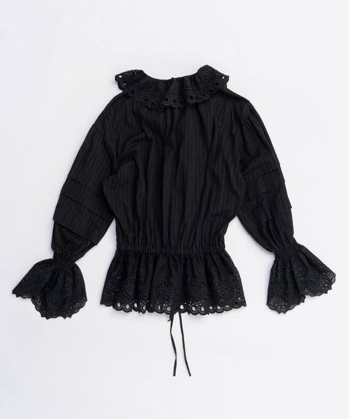 PRANK PROJECT（プランクプロジェクト）の「エンブロイダリーラッフルブラウス / Embroidered Ruffled Blouse（シャツ/ブラウス・レディース・ホワイト/ブラック・FREE）」の18枚目の写真