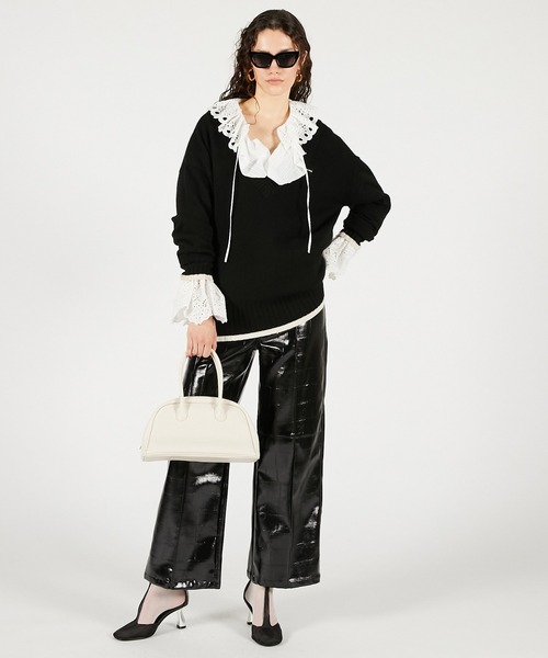 エンブロイダリーラッフルブラウス / Embroidered Ruffled Blouse