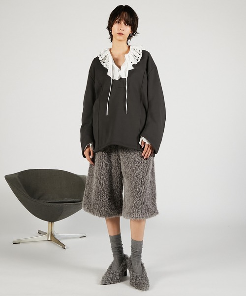 PRANK PROJECT（プランクプロジェクト）の「エンブロイダリーラッフルブラウス / Embroidered Ruffled Blouse（シャツ/ブラウス・レディース・ホワイト/ブラック・FREE）」の5枚目の写真