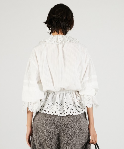 プランクプロジェクト　エンブロイダリーラッフルブラウス エンブロイダリーラッフルブラウス / Embroidered Ruffled Blouse