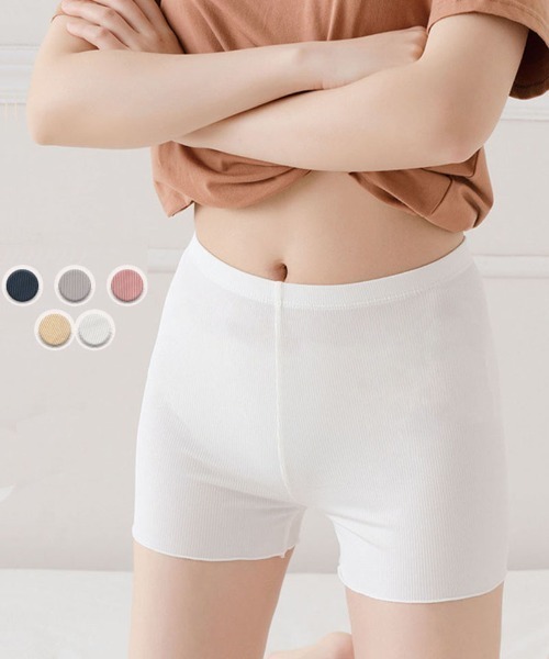 shoppinggo(ショッピングゴー)の「ペチパンツ ペチコートパンツ インナーショーツ 無地 ボックスショーツ シームレス 下着 インナーパンツ(その他パンツ・レディース・グレー/ブラック/ピンク/ホワイト/ベージュ・FREE)」の2枚目の写真