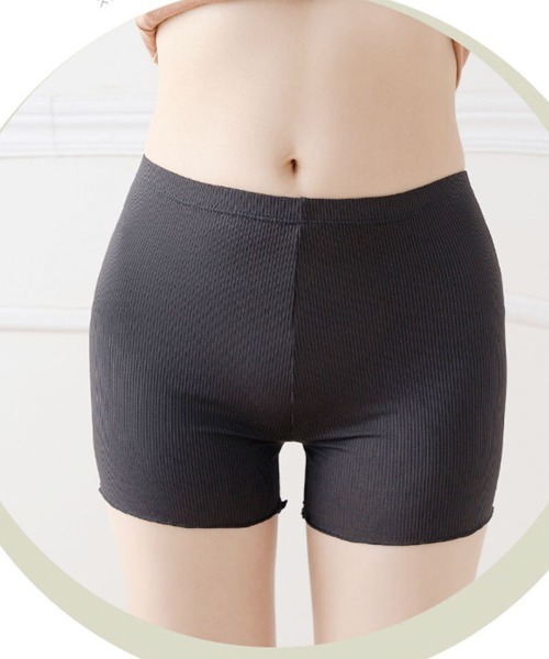 shoppinggo(ショッピングゴー)の「ペチパンツ ペチコートパンツ インナーショーツ 無地 ボックスショーツ シームレス 下着 インナーパンツ(その他パンツ・レディース・グレー/ブラック/ピンク/ホワイト/ベージュ・FREE)」の12枚目の写真