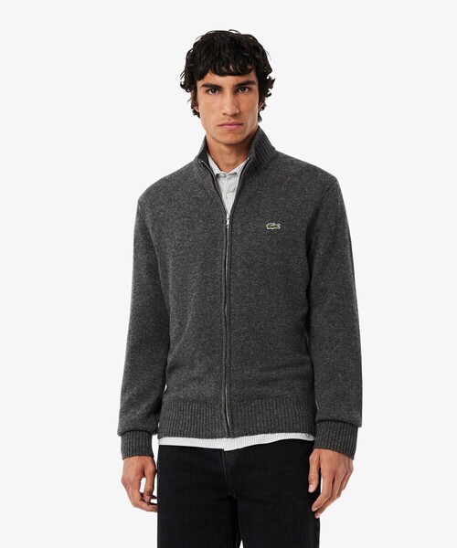 LACOSTE（ラコステ）の「ハイネックフルジップ ウールニットセーター