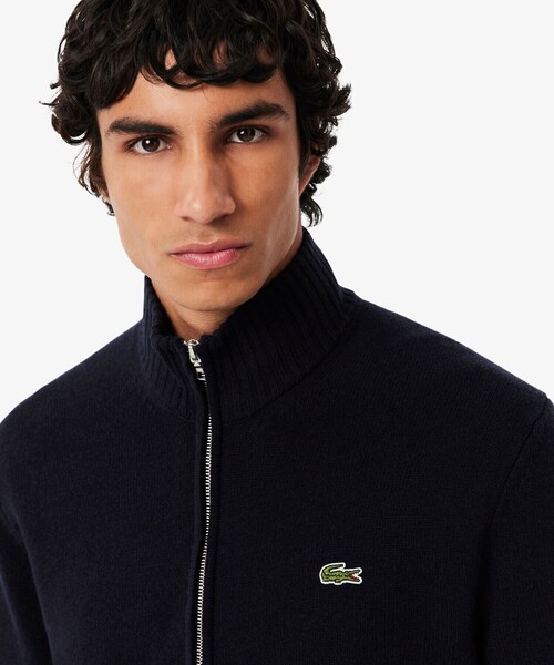 LACOSTE（ラコステ）の「ハイネックフルジップ ウールニットセーター