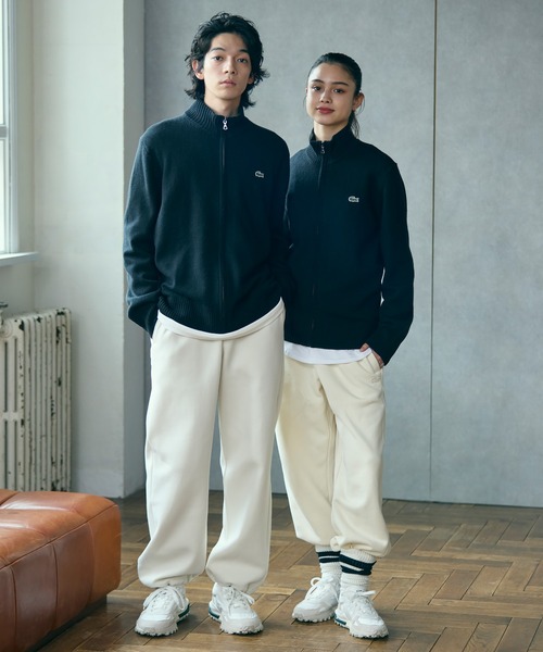 ハイネックフルジップ ウールニットセーター / ドライバーズニット