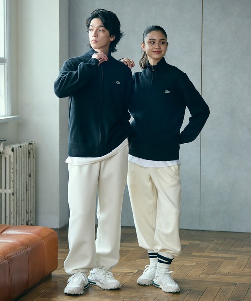 LACOSTE(ラコステ)の「ハイネックフルジップ ウールニットセーター / ドライバーズニット(ニット/セーター・メンズ・グレー/ブラック/ネイビー・3/2/4/5)」の16枚目の写真