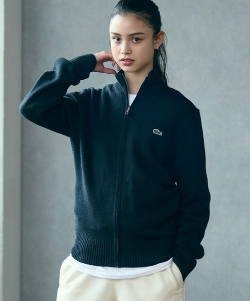 LACOSTE(ラコステ)の「ハイネックフルジップ ウールニットセーター / ドライバーズニット(ニット/セーター・メンズ・グレー/ブラック/ネイビー・3/2/4/5)」の9枚目の写真
