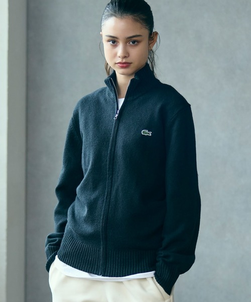 LACOSTE(ラコステ)の「ハイネックフルジップ ウールニットセーター / ドライバーズニット(ニット/セーター・メンズ・グレー/ブラック/ネイビー・3/2/4/5)」の10枚目の写真