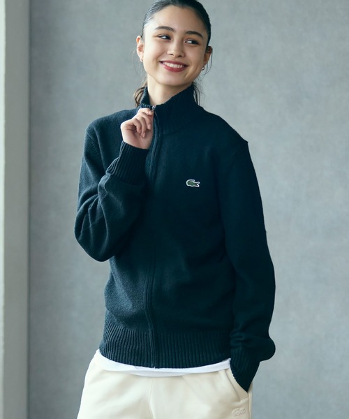LACOSTE(ラコステ)の「ハイネックフルジップ ウールニットセーター / ドライバーズニット(ニット/セーター・メンズ・グレー/ブラック/ネイビー・3/2/4/5)」の11枚目の写真
