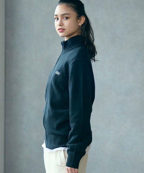 LACOSTE(ラコステ)の「ハイネックフルジップ ウールニットセーター / ドライバーズニット(ニット/セーター・メンズ・グレー/ブラック/ネイビー・3/2/4/5)」の12枚目の写真