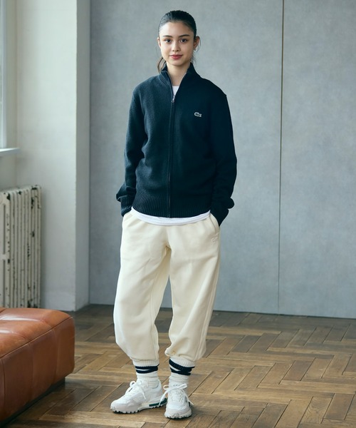 ハイネックフルジップ ウールニットセーター / ドライバーズニット