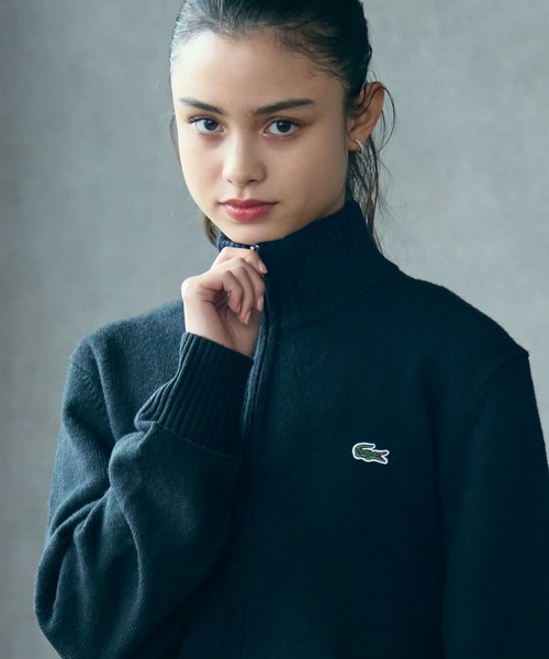 LACOSTE（ラコステ）の「ハイネックフルジップ ウールニットセーター