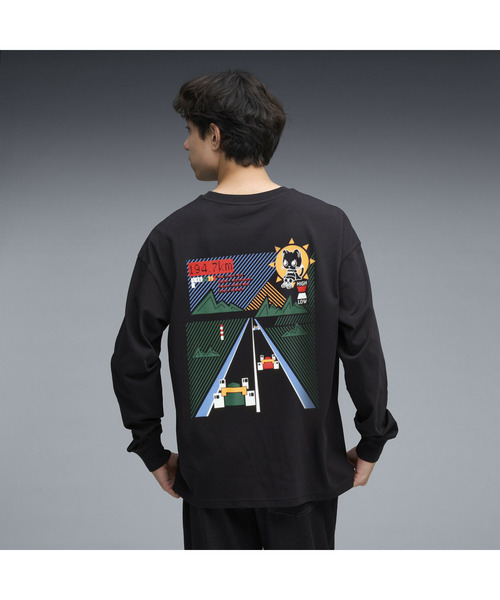 PUMA（プーマ）の「PUMA プーマ ユニセックス NEKO-san 長袖 バックプリント Ｔシャツ（Tシャツ/カットソー・メンズ・ブラック/ホワイト・X-LARGE/X-SMALL/SMALL/LARGE/MEDIUM）」の3枚目の写真