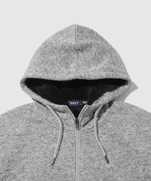 NAVY(ネイビー)の「NAVY MAC-HEAT 裏ボアZIPパーカー(パーカー・メンズ・グレー/ブラック/ネイビー・XL/L/M/S)」の11枚目の写真