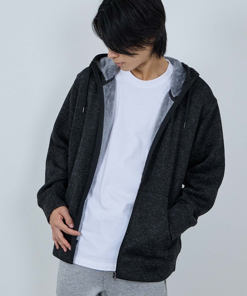 NAVY(ネイビー)の「NAVY MAC-HEAT 裏ボアZIPパーカー(パーカー・メンズ・グレー/ブラック/ネイビー・XL/L/M/S)」の17枚目の写真