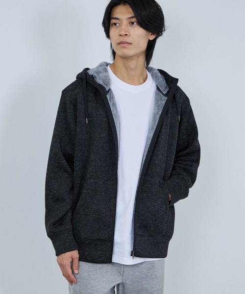 NAVY(ネイビー)の「NAVY MAC-HEAT 裏ボアZIPパーカー(パーカー・メンズ・グレー/ブラック/ネイビー・XL/L/M/S)」の18枚目の写真