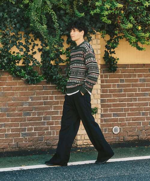 417 EDIFICE（フォーワンセブンエディフィス）の「フェアアイルクルーニット（ニット/セーター・メンズ・ブルー/カーキ/ベージュ・LARGE/MEDIUM）」の7枚目の写真