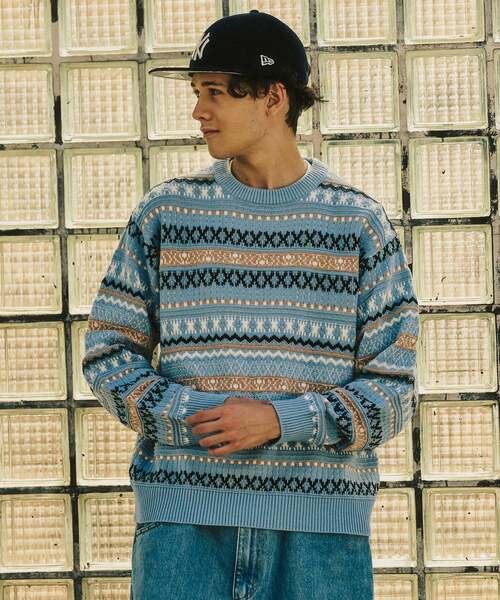 417 EDIFICE（フォーワンセブンエディフィス）の「フェアアイルクルーニット（ニット/セーター・メンズ・ブルー/カーキ/ベージュ・LARGE/MEDIUM）」の15枚目の写真