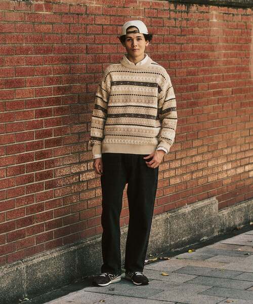 417 EDIFICE（フォーワンセブンエディフィス）の「フェアアイルクルーニット（ニット/セーター・メンズ・ブルー/カーキ/ベージュ・LARGE/MEDIUM）」の16枚目の写真