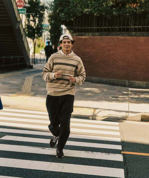 417 EDIFICE（フォーワンセブンエディフィス）の「フェアアイルクルーニット（ニット/セーター・メンズ・ブルー/カーキ/ベージュ・LARGE/MEDIUM）」の17枚目の写真