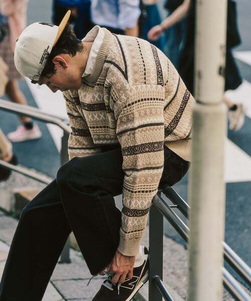 417 EDIFICE（フォーワンセブンエディフィス）の「フェアアイルクルーニット（ニット/セーター・メンズ・ブルー/カーキ/ベージュ・LARGE/MEDIUM）」の20枚目の写真