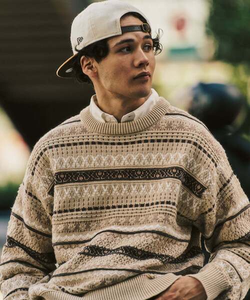 417 EDIFICE（フォーワンセブンエディフィス）の「フェアアイルクルーニット（ニット/セーター・メンズ・ブルー/カーキ/ベージュ・LARGE/MEDIUM）」の21枚目の写真