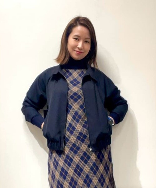 BROOKS BROTHERS(ブルックスブラザーズ)の「ウール フロントタック ボマージャケット(ブルゾン・レディース・ネイビー・0/2/4)」の1枚目の写真