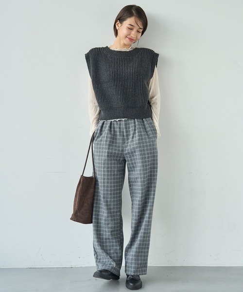 mil(ミル)の「前後2way 畦編みニットベスト【585105】(ベスト・レディース・チャコールグレー/モカ/ライトグレー・ONE SIZE)」の17枚目の写真
