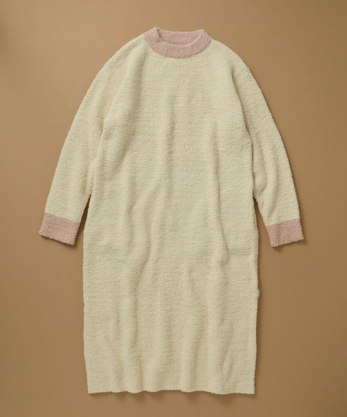 une nana cool(ウンナナクール)の「カラーブロッキング ワンピース(ルームワンピース・レディース・ブラウン/クリーム・M-L)」の3枚目の写真