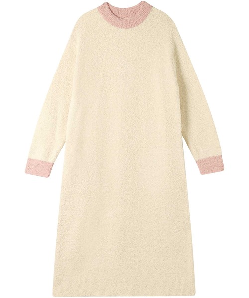 une nana cool(ウンナナクール)の「カラーブロッキング ワンピース(ルームワンピース・レディース・ブラウン/クリーム・M-L)」の6枚目の写真