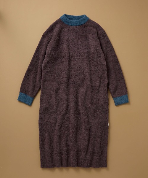 une nana cool(ウンナナクール)の「カラーブロッキング ワンピース(ルームワンピース・レディース・ブラウン/クリーム・M-L)」の10枚目の写真