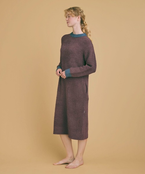 une nana cool(ウンナナクール)の「カラーブロッキング ワンピース(ルームワンピース・レディース・ブラウン/クリーム・M-L)」の8枚目の写真