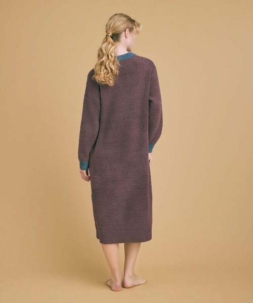 une nana cool(ウンナナクール)の「カラーブロッキング ワンピース(ルームワンピース・レディース・ブラウン/クリーム・M-L)」の9枚目の写真