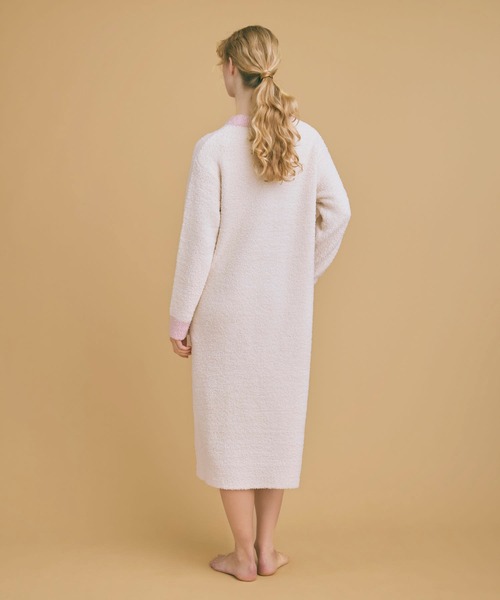 une nana cool(ウンナナクール)の「カラーブロッキング ワンピース(ルームワンピース・レディース・ブラウン/クリーム・M-L)」の5枚目の写真