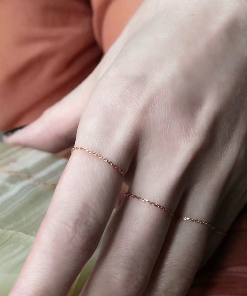 norme(ノーム)の「【K10YG】ノーム チェーン リング(スリム/1P) / norme chain ring (slim/1P)(リング・レディース・ゴールド・XXL/XL/L/M/S/XS)」の1枚目の写真