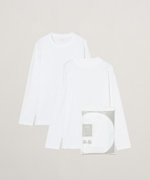 three dots（スリードッツ）の「【unisex】2パックTシャツ レギュラーフィット長袖（Tシャツ/カットソー）」