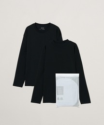 three dots（スリードッツ）の「【unisex】2パックTシャツ レギュラーフィット長袖（Tシャツ/カットソー）」