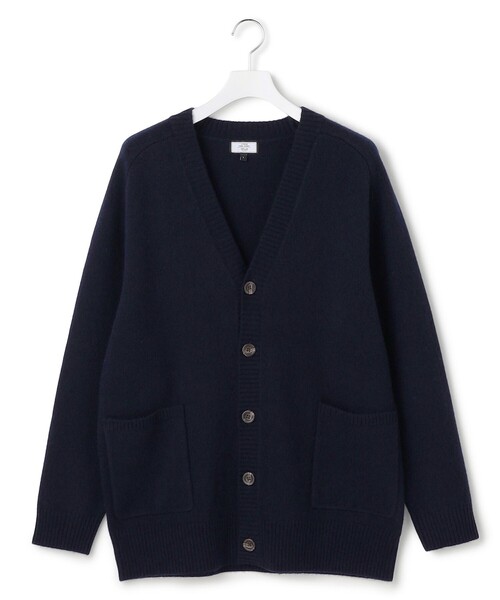 J.PRESS YORK STREET（ジェイプレスヨークストリート）の「【UNISEX】ウールカシミヤ カーディガン（カーディガン/ボレロ・メンズ・ネイビー系8/アイボリー系8/ネイビー系/アイボリー系・LARGE/MEDIUM/SMALL）」の3枚目の写真