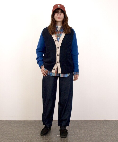J.PRESS YORK STREET（ジェイプレスヨークストリート）の「【UNISEX】ウールカシミヤ カーディガン（カーディガン/ボレロ・メンズ・ネイビー系8/アイボリー系8/ネイビー系/アイボリー系・LARGE/MEDIUM/SMALL）」の10枚目の写真