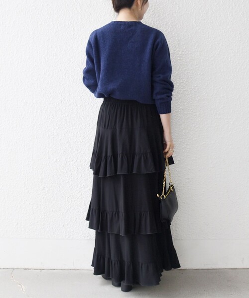 Harley of Scotland（ハーレーオブスコットランド）の「【SHIPS any別注】Harley of Scotland:〈手洗い可能〉シェットランド クルーネック ニット 25AW（ニット/セーター・レディース・ワイン/ブルー/ピンク・ONE SIZE）」の15枚目の写真