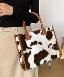 ampm（エーエムピーエム）の「フェイクファーアニマル柄トートバッグ（トートバッグ）」