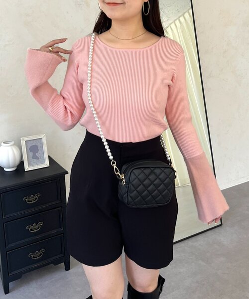 prose verse（プロズヴェール）の「袖シャギーニットトップス（ニット/セーター・レディース・ブラック系その他/ピンク/アイボリー/ブラック・LARGE/MEDIUM）」の4枚目の写真